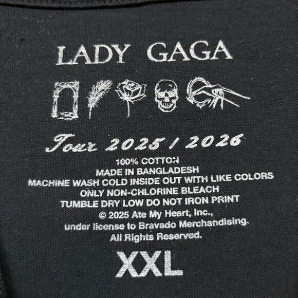 Lady Gaga Vanish Into You Mayhem Ball Tour T-shirt size  xxl - Picture 4 of 5